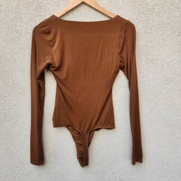 GOOD AMERICAN Womens One Piece Size 1 Small Burnt Orange Rayon Stretch Intimates - Picture 5 of 9